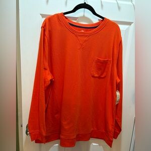 Plus women’s  size 2x Bright Orange Crewneck top NWT